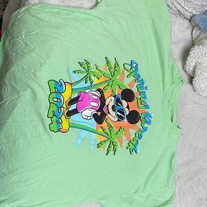 Disney Light Green Mickey Mouse Tee